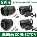 1/5/20/50 Sets TE/AMP Type 4P/9P/14Pin SMEMA Connector Aviation Plug Sheath with Tail Clamp Terminal for SMT Equipment 206043-1