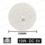 10PCS DC5V Round LED Lamp Panel 3W 5W 10W SMD5730 SMD2835 Warm White Highlight Round Round Aluminum LED Lamp Panel