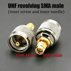 SMA to UHF PL259 SO239 RF Coaxial Adapter Converter Kit 50 Ohm Low Loss Connector for Amateur Radio WiFi/Antenna/Signal Booster