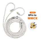 16 Core Silver Plated For iPhone USB C 3.5mm to MMCX IE80 Balanced Cable Connector For Sennheiser Earphone Balance Upgrade Cable