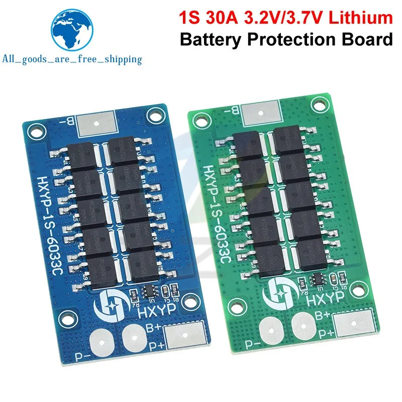 1/3PCS BMS 1S 30A 3.2V LiFePO4 / 3.7V Lithium Battery Protection Board 18650 4.2V Charging Voltage/Short Circuit
