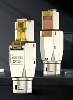 AMPCOM Tool-less RJ45 Connector, CAT8/7A/7/6A/6 Tool Free Reusable Termination Plugs Shielded Ethernet Field Modular PLug