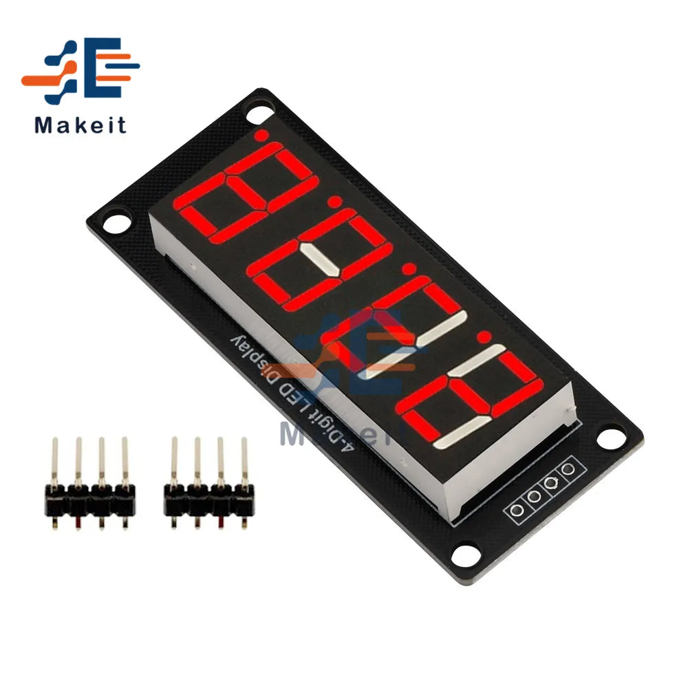 0.56 inch 0.56" TM1637 4-Digit 7 Segments Digital Tube Clock Module 4 Bits Double Dots LED Display Screen Board for Arduino