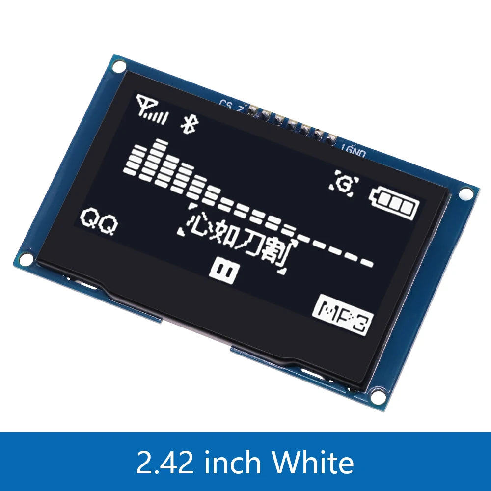 2.4" 2.42 inch 128x64 OLED LCD Display Module SSD1309 12864 4 Pin IIC I2C Serial Interface for Arduino UNO R3 C51