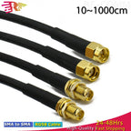 RG58 SMA Male to SMA Female 50ohm Coaxial Cable Low Loss RF Coax Assembly WiFi Antenna Extension Cable Connector Adapter Pigtail