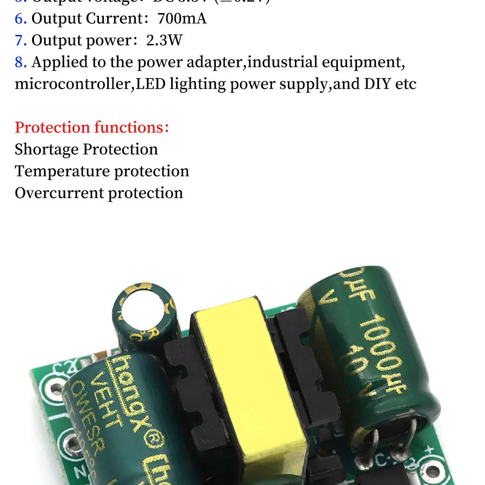1pcs 220V AC To DC Isolated Power Board 3.5W Precision Regulation 5V/3.3V700mA 12V400mA MCU Power Converter PCB