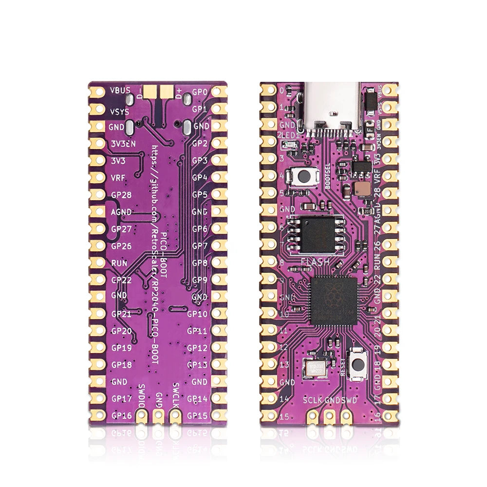 Bitfunx PICOboot Raspberry Pi Pico Board RP2040 Dual-Core 264KB ARM 16MB Flash  Microcomputer ortex-M0+ with USB TYPE-C For NGC