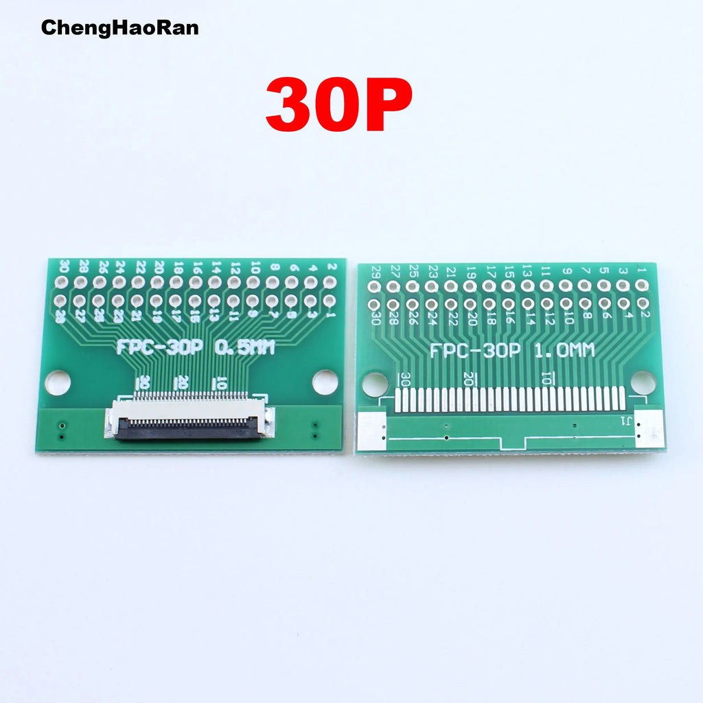 1pcs 4P 6P 8P 10P 12P 14P 15P 16P 18P 20P Test Board Adapter Double Rows Plate Connector 2.54mm 0.5mm Flip FPC Soft Flex Cable