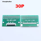 1pcs 4P 6P 8P 10P 12P 14P 15P 16P 18P 20P Test Board Adapter Double Rows Plate Connector 2.54mm 0.5mm Flip FPC Soft Flex Cable