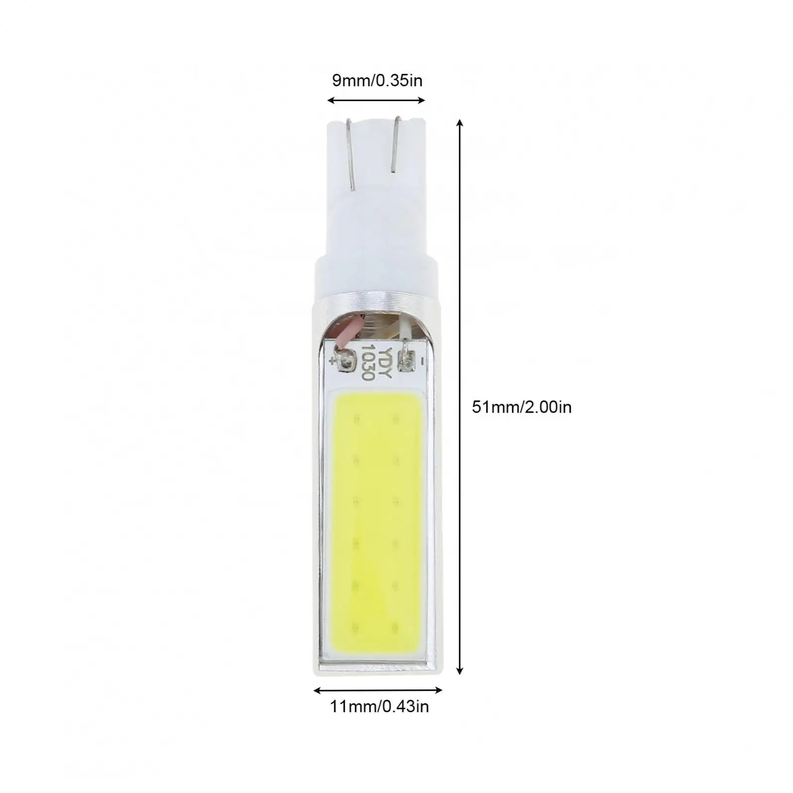 DC 12V 300LM LED COB Bulb Super Bright Xenon White T10 10W Fog Lamp Car Daytime Running Light