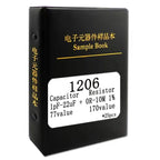 Resistor Book capacitor Book 2 in 1 Smd Book chip Sample 0201 0402 0603 0805 1206 170 values 25pcs 0R~10M 1% resistor assortment
