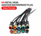 5/20PCS M9 Waterproof Connector 2/3/4/5/6Pin Aviation Plug Male And Female Docking Cable Electric Vehicle Lamp With Cable 20CM