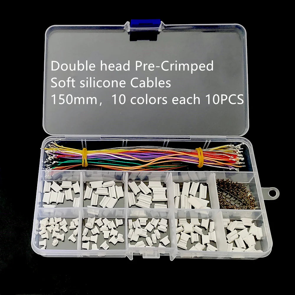 JST SH 1.0mm Connector Kit with Pre-Crimped Cables 2/3/4/5/6/7/8/9/10 Pin Housing JST Adapter for FPV Drone Flight Controller