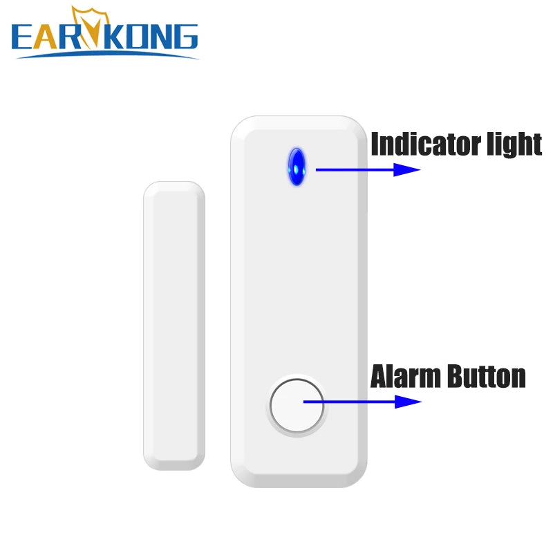 Wireless Door Window Sensor 433MHz EV1527 Code Open Door Magnetic Detector For Smart Home Security Burglar Alarm System