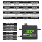 PTK servo Metal gear 20Kg 30Kg 35Kg 40Kg High speed servo Digital servo fixed wing servo 1/8 1/10 RC car programmable servo