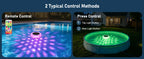 Solar Pool Lights 1/2 Pack, RGB Changing Floating Pool Lights with 10m Remote Control, 4 Dimming, 13 Lighting, Timing Mode, IP68 Waterproof for Inground/Above Ground Pool, Party Decoration