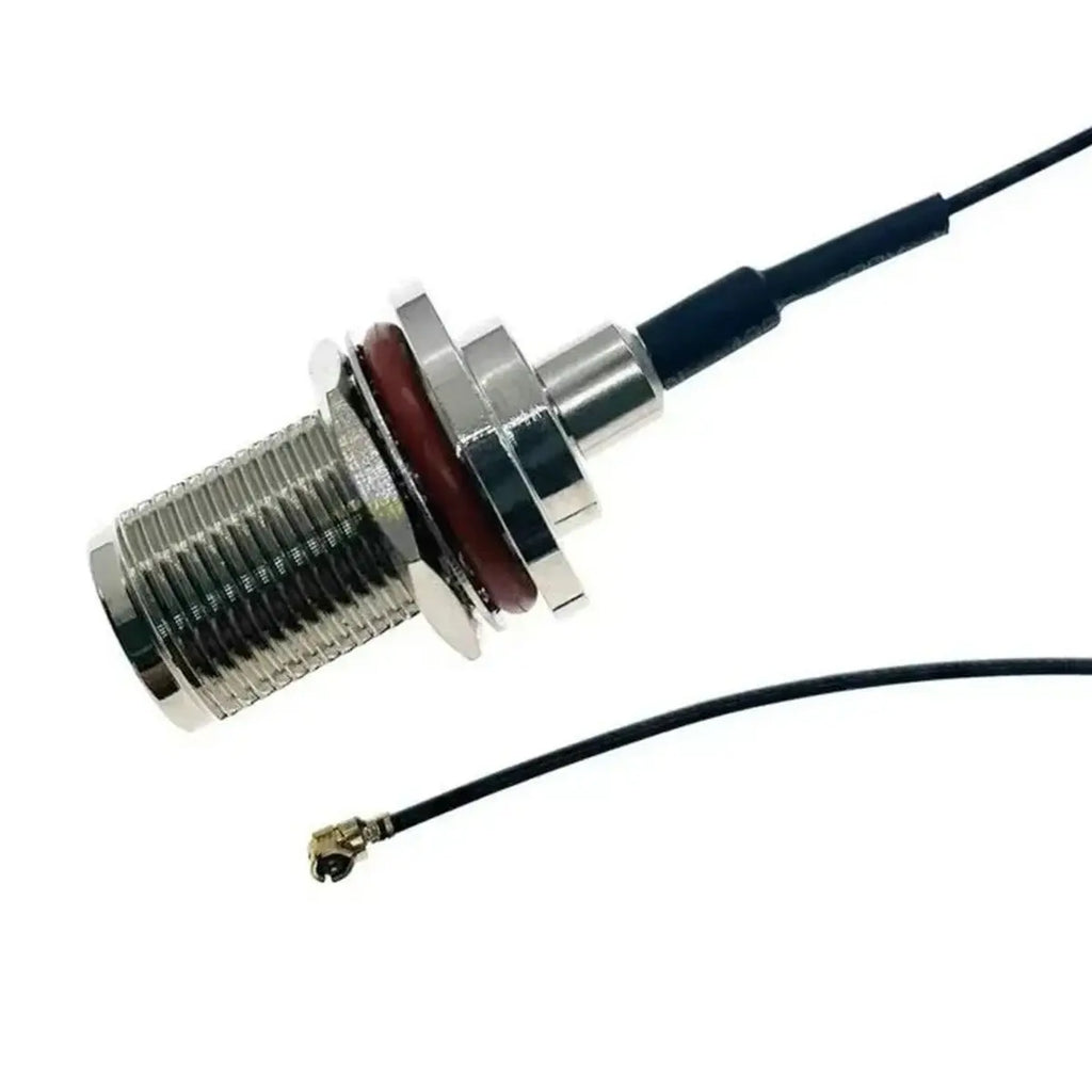 N FEMALE BULKHEAD to U.FL Ufl MHF4 Female to Waterproof N Female RF1.13 Pigtail