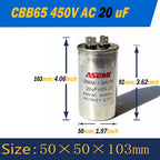 100uF CBB65 450V AC 40uF 45uF 50uF 60uF 65uF 70uF 80uF 90uF Motor Capacitor Air Conditioner Compressor Start Capacitor