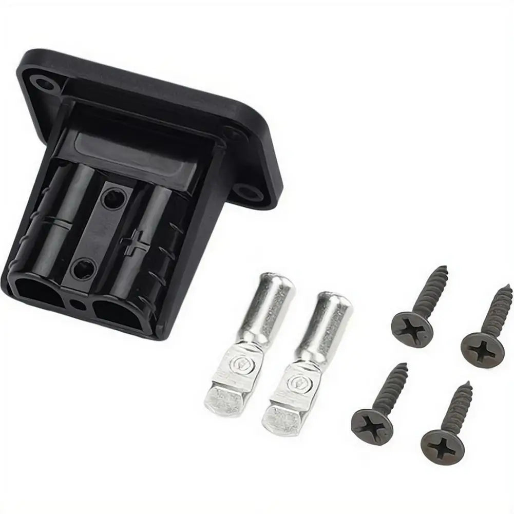 50 Amp Charging Battery Connector Flush Mount Anderson Plug Kit Mounting Bracket Panel Cover Accessories for Caravan Camper Boat