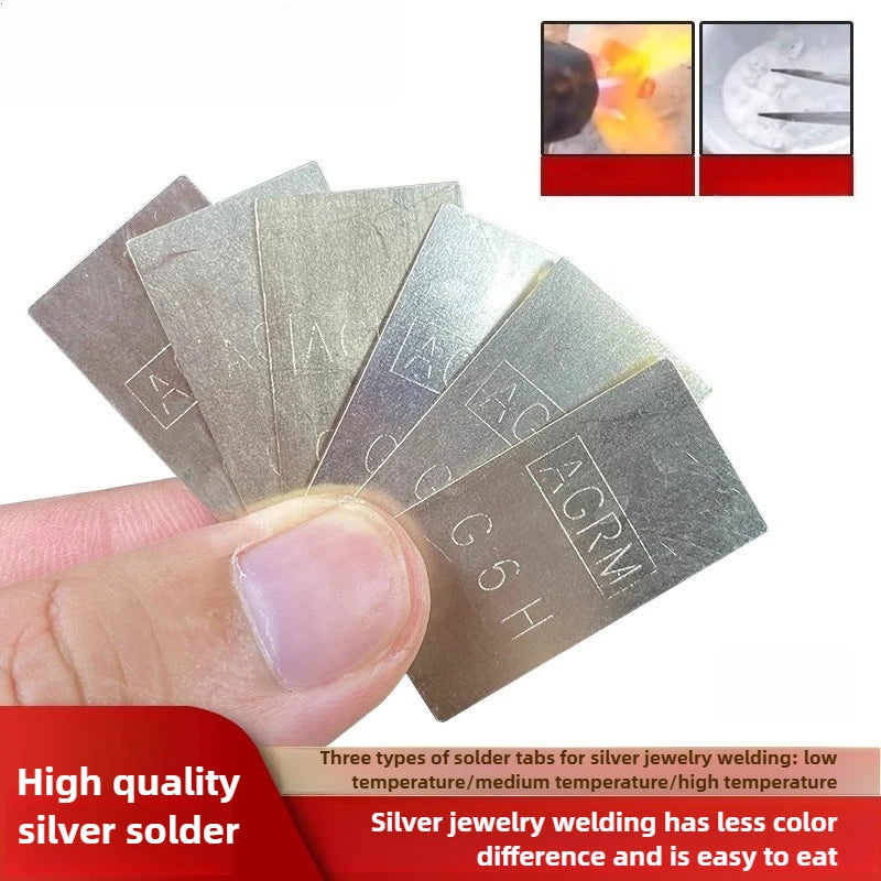 Silver Solder Sheets for DIY Jewelry Welding - High/Medium/Low Temp Options Jewelry Processing Tool