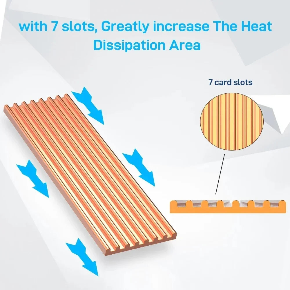 Aluminum Cooling Heatsinks Thermal Pads Heat Dissipation Radiator Thickness 3mm 6mm for M.2 NGFF SATA PCI-E NVME M2 SSD Heatsink