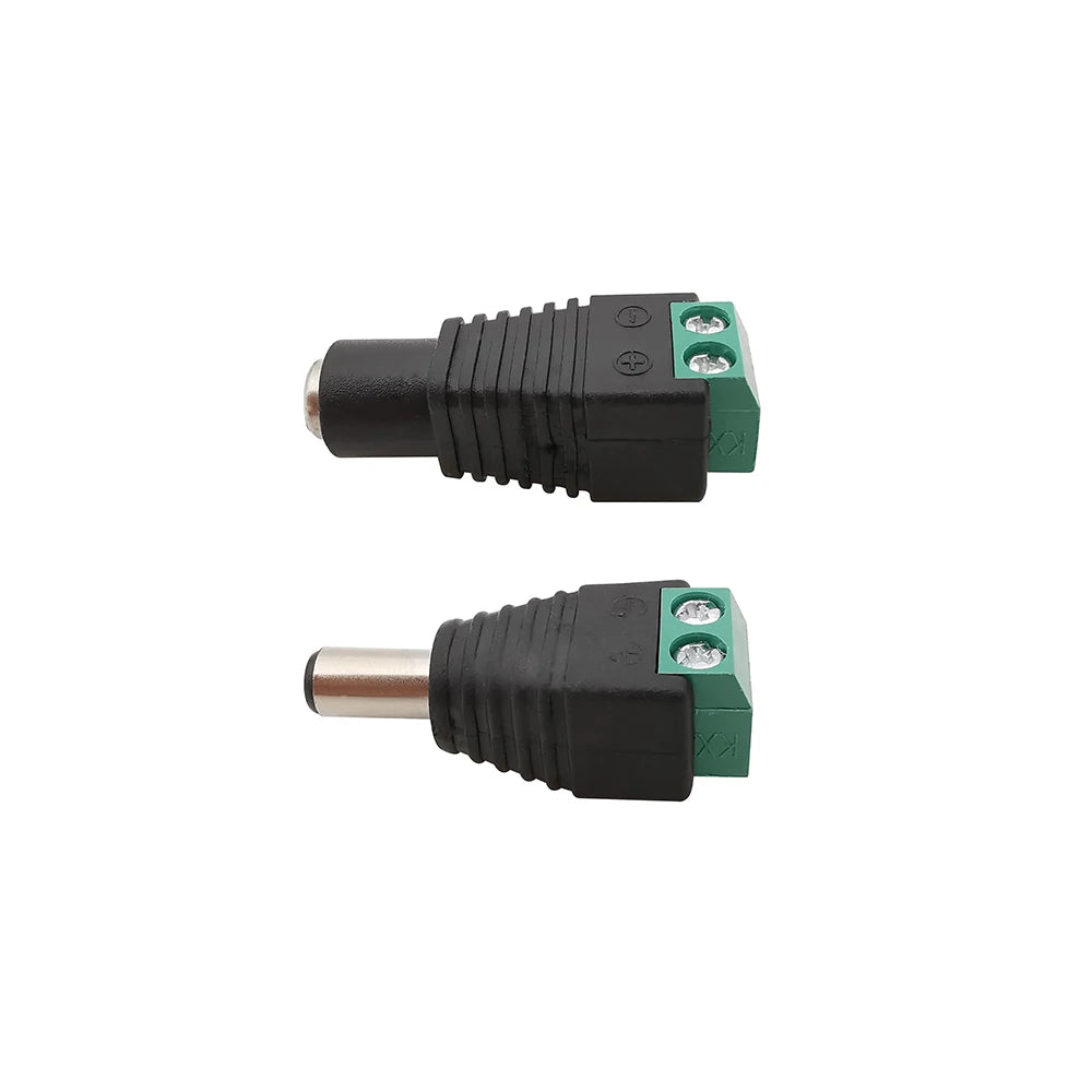 5/10Pcs 5.5 x 2.1mm 5.5 x 2.5mm DC Power Male Female Plug Jack Connector Adapter For 3528 5050 LED Strip Light Camera