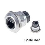 1pc Metal D Type Module RJ45 CAT6&USB 2.0/3.0&Type C&HDMI-Jack Socket Through Network Panel Mounting Electronic Connector
