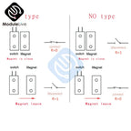 1/5PCS Magnetic Reed Switch RC-33 NC Recessed Wired Window Door Contact Sensor Detector for Home Security Burglar Alarm Systems