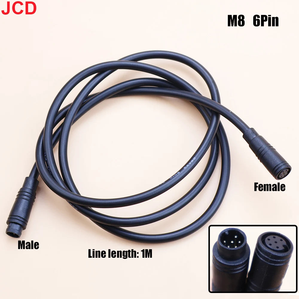 1pcs M6 M8 2 3 4 5 6 Pin Electric Bicycle Butt Joint Plug For Ebike Display Cable Male to Female Waterproof Aviation Connector