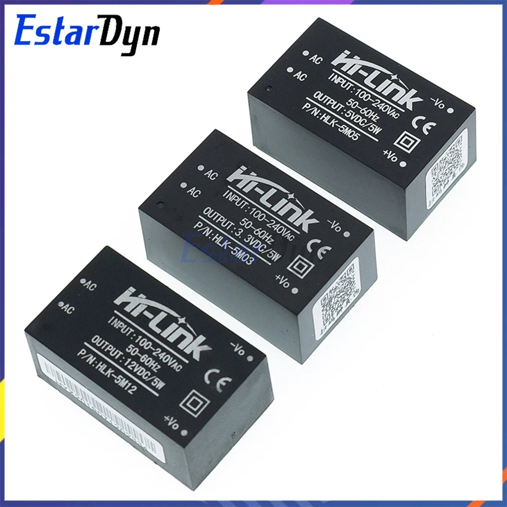 HLK-PM01 PM03 PM12 5M05 5M03 5M12 AC-DC Power Module, 220V to 5V/3.3V/12V Mini Converter for Smart Home IoT Device