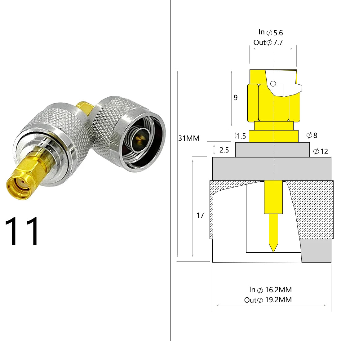 1pc Wifi Antenna Adapter SMA Male Female To BNC  N Male Female  Plug Jack RF Coax Convertor Straight NEW Wholesale Price
