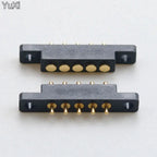 Spring Loaded Pogo Pin Connector 5 Pin 2.54MM PCB Solder Male Female Pogopin L-shape Straight Board Probe Power Connector