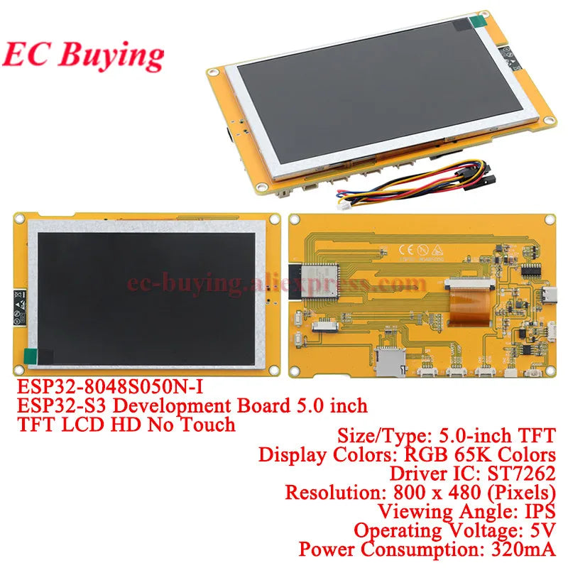 ESP32 S3 for Arduino LVGL WiFi Ble Development Board 2.4 2.8 3.2 3.5 4.3 5 7.0 inch 240*320 Display Screen LCD TFT Module Touch