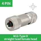 5/10/20 Pcs M12 4/5/6/8/12/17 Pin Shielded Sensor Connector Male Female Metal Assembly Aviation Plug