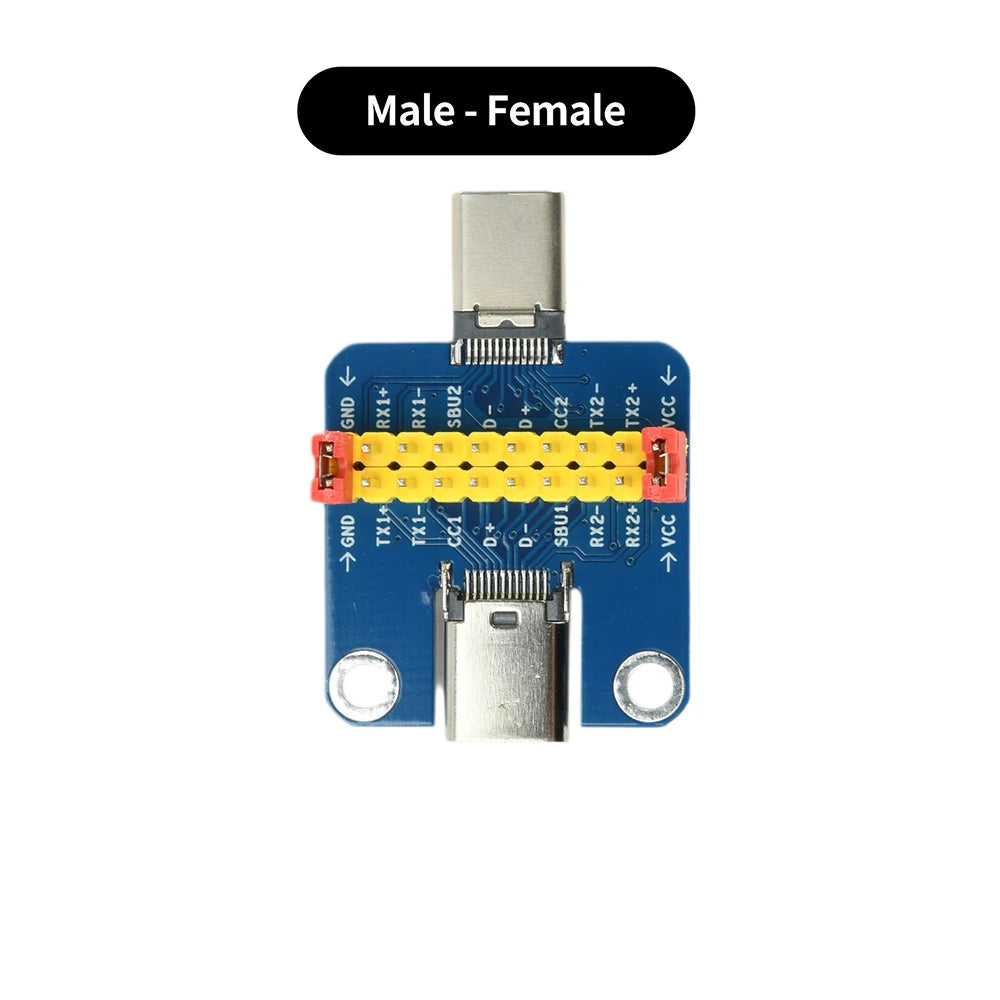 Type-c Male To Female Usb 3.1 Test Pcb Board Adapter Module 2.54mm Type C Connector Socket Data Line Wire Cable Transfer