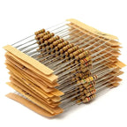 300Pcs/Set Resistor Assortment Kit Set 1Ohm-3M 0.5W Carbon Film Metal Resistors DIY Resistance Assorted Kit 470R 560R 2.7K 10K