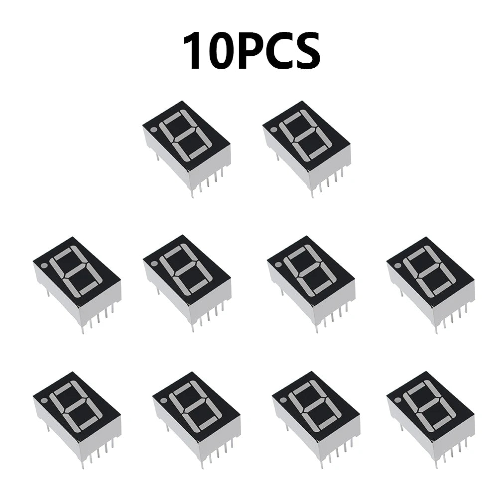 5/10PCS 0.56inches 7 Segment 1 Digital LED Display Super Red Green Common Cathode