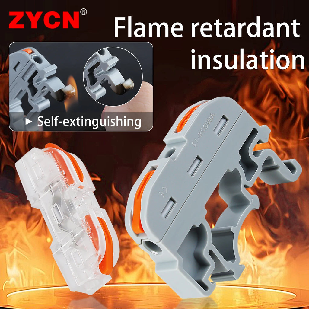 10/20Pcs Din Rail Quick Connector 211 Universal Mini Wire Compact Copper Conductor Cable Push-in Butt 0.08-4mm² Terminal Block