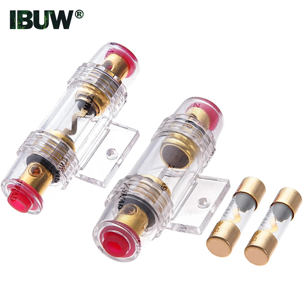 1Set 70A 80A AGU 10*38MM Fuse & Holder Car Audio Refit Fuse Holder Car Stereo Audio Circuit Breaker Inline 30A 40A 50A 60A 100A