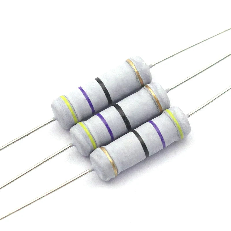 20pcs 2W Carbon Film Resistor 5% Resistance 0.1Ω-2MΩ 0.47 10 47 100 200 470 820 1K 4.7K 10K 47K 100K 200K 330K 470K 1M 1.2M Ohm