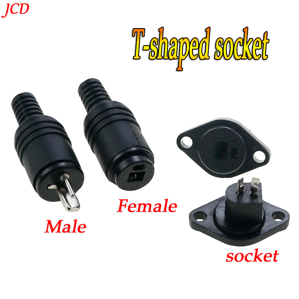 2PCS 2 Pin Black DIN Plug Speaker and HiFi Connector Screw Terminals Connector Power Audio Lamp Signal Plug Adapters