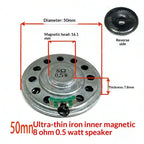 1Pcs Diameter 30mm 32mm 36mm 40mm 45mm 50mm 57mm Loudspeaker 0.5W 8 Ohm Ultra-thin Horn Speaker