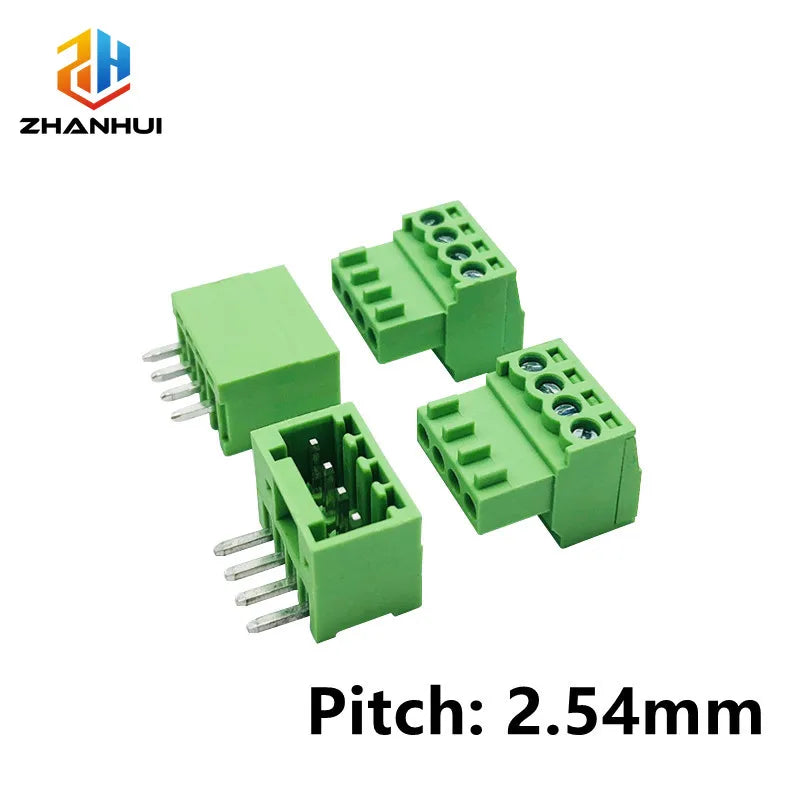 10/5Pairs 2EDG 2.54mm Pitch PCB Screw Terminal Block - Straight/Right Angle Pin Header Male Female Plug Socket Connector