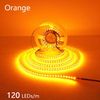 12V 24V LED Strip 2835 120LEDs/m Home Lamp Strip Pink Red Ice Blue Green Golden Yellow Orange Flexible Waterproof Soft Lamp Bar