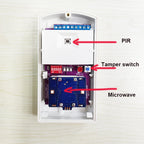 Security Alarm Outdoor Waterproof Wired Motion Sensor Dual Tech PIR Microwave Detector Anti-Pet Occupancy Sensor for Home Office