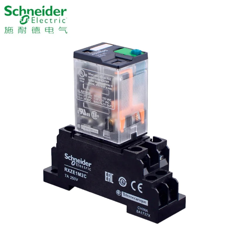 Schneider Electric Intermediate Relay RXM2LB2BD JD RXM4LB2P7 F7 RXM4LB2BD 24V 230V RXZE1M2C RXZE1M4C 8 Feet 14 Feet Base