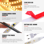 220V LED Strip 2835 120LEDs/m Waterproof 0.5M 5M 10M 20M 30M 40M Flexible Lamp Adhesive Tape White Red Green Ice Blue Pink