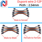 10PCS 2.54mm Double Head DUPONT LINE Jumper Wire Dupont Connector Cable 2.54MM 2P/3P/4P/5P/6P/8P/9P/10P Long 10/20/30CM