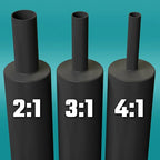 1~10m Dual Wall Heat Shrink Tube Diameter1.6 - 52mm Adhesive Lined Polyolefin ﻿Wrap 3:1/4:1 Ratio With Glue Cable Protect Sleeve