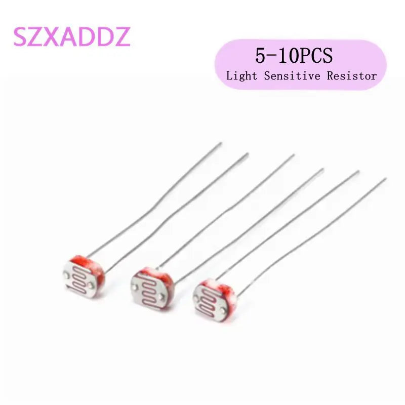 5-20PCS Light Sensitive Resistor 5MM Photoelectric Photoresistor LDR 5528 GL5528 5506  5516 5528 5537 5539 For Arduino